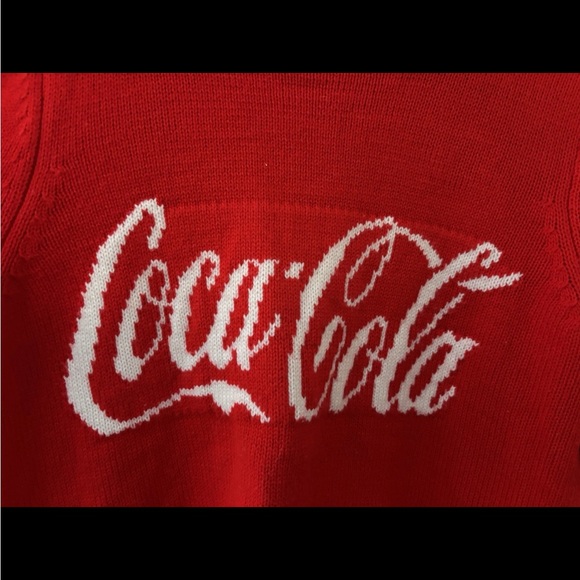 Coca Cola Red Knit Crewneck with White Logo - Picture 2 of 9